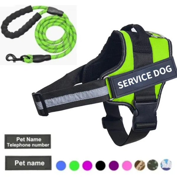 Color: Silver, Size: XXL - Custom Dog Harness Reflective and Breathable Adjustable Tank Top Free Pe