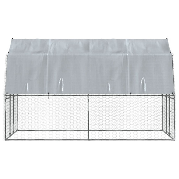 Dog Cage Silver Galvanized Steel Large Sturdy Dog Cage