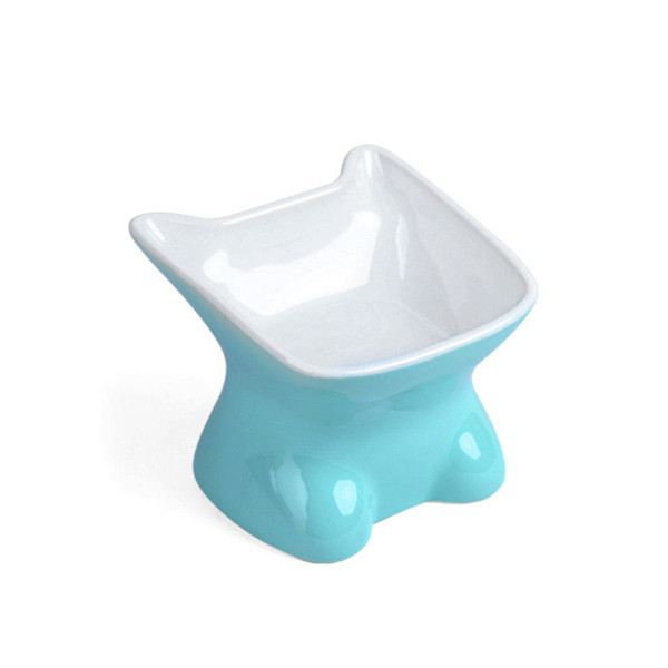 Bowl With Oblique Mouth And High Feet To Protect The Cervical Spine Ceramic Pet Bowl Creative Quali