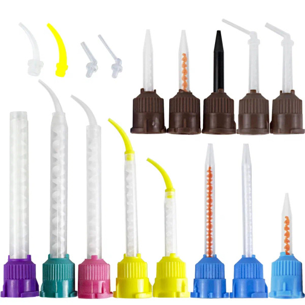 Color: multi, Ships From: CHINA - 50pcs / Pack Dental Mix Tips Lmpression Material Laboratory Dentu