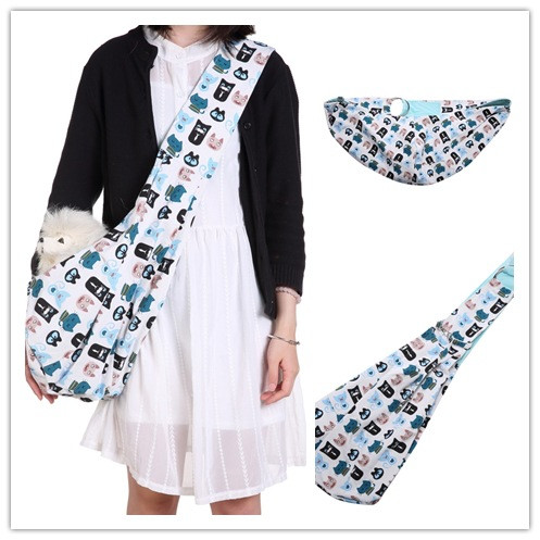 style: Cat canvas adjustment - Pet Bag One-shoulder Pet Bag Skew Spanner Bag Breathable Dog Bag