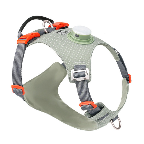 Color: Green, Specification Length And Width: XS - Dog Chest Harness Traction LED Outdoor Night Lig