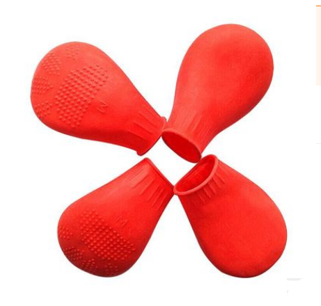 Color: Red, Size: S, Style: New - Pet rubber waterproof shoe covers dog dog Kitty socks teddy bear,