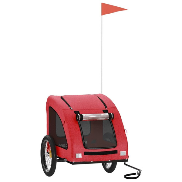 Pet Bike Trailer Red Oxford fabric Collapsible Bike Trailer