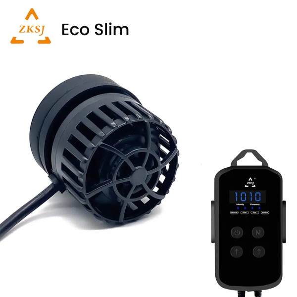 Color: Black, Power: 5W - ZKSJ Eco Slim 6000/10000/15000/20000/25000 DC Mini Saltwater Fish Tank Aq