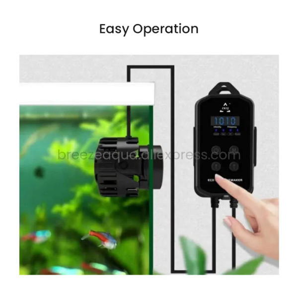 Color: Black, Power: 5W - ZKSJ Eco Slim 6000/10000/15000/20000/25000 DC Mini Saltwater Fish Tank Aq