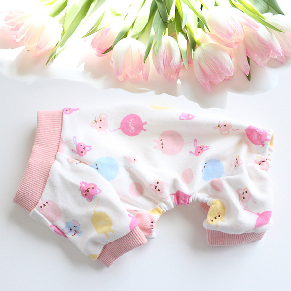 Cartoon Cotton Four-legged Pajamas Multicolor Dog Pet Clothes Cat Four-legged Pants