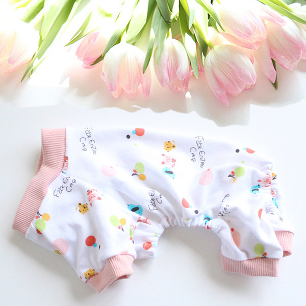 Cartoon Cotton Four-legged Pajamas Multicolor Dog Pet Clothes Cat Four-legged Pants