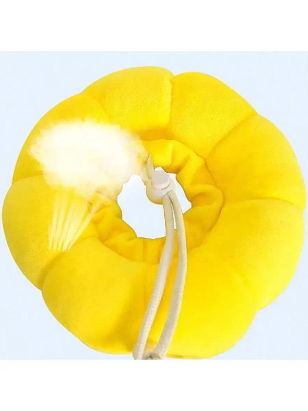 Size: L, Color: ROSE RED - Adjustable Cat Recovery Collar Cute Solar Flower Neck Cone After Surgery