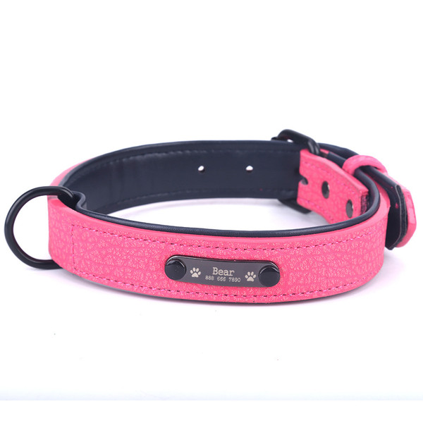 Color: Rose Red, Size: L - New pet collar