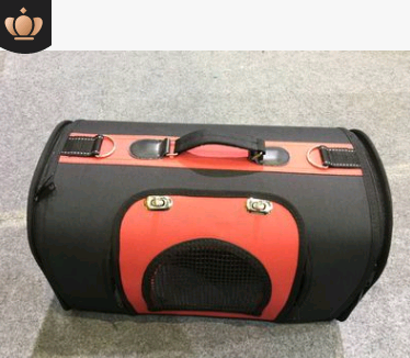 Color: Black red, Size: S - Pet dog backpack dog out portable folding bag breathable gas travel bag