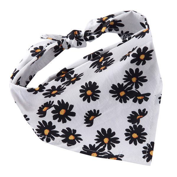 style: U, Size: L - Adjustable Dog Bandana Cotton Pet Neckerchief Cat Triangle Scarf Soft Saliva To