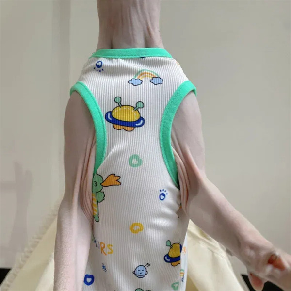 Color: WHITE, Size: XL, Ships From: CHINA - 1pc 2pcs 5pcs Cool feeling fabric Clothes for Sphynx Ca