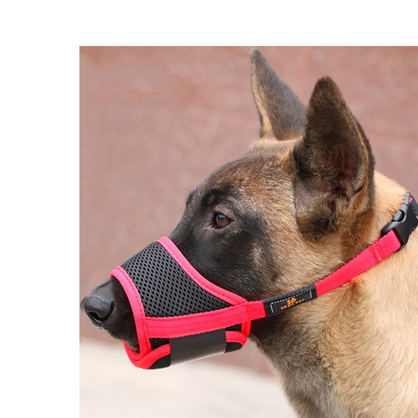 Color: Red, Size: L - Anti-bite And Anti-eating Mouth Cover Dog Mask
