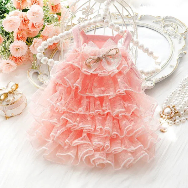 Color: Green, Size: XS, Ships From: CHINA - Summer Princess dog Dress for Little Small Puppies pet 