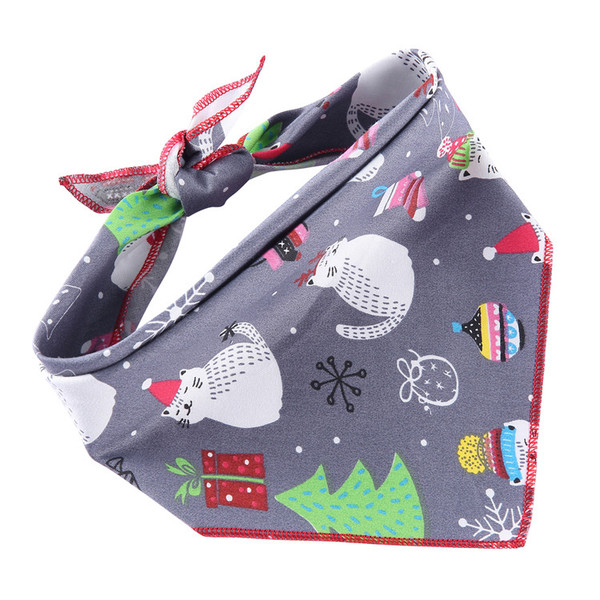 style: Y, Size: S - Adjustable Dog Bandana Cotton Pet Neckerchief Cat Triangle Scarf Soft Saliva To