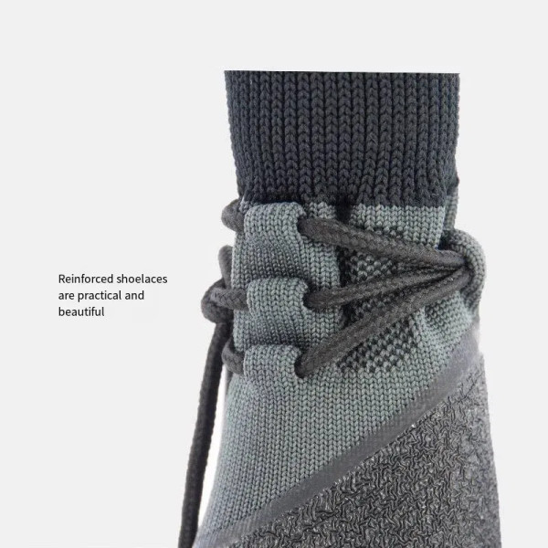 Color: WHITE, Size: XXL - 4Pcs Fashion Non-slip Outdoor Solid Color Dog Shoes Waterproof Knitted Do