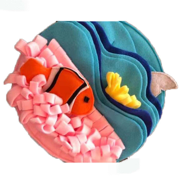 Color: Blue powder, Size: 38cm - Pet Training Feeding, Vocal And Sniffing Mat