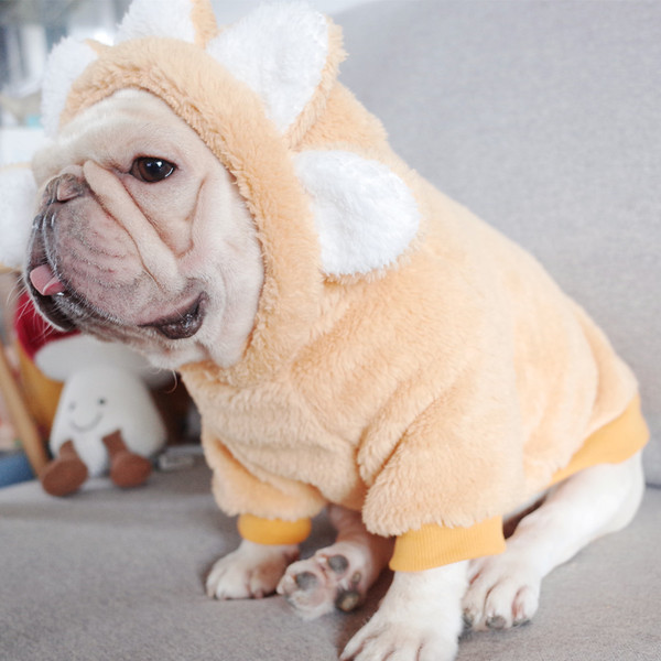 Dog Flower Sweater French Fighting Clothes Sun Flower Clothes Fleece Sweater