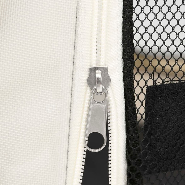 Dog Playpen Blue and Cream Polyester, Steel 43.3 x 43.3 x 22.8 in