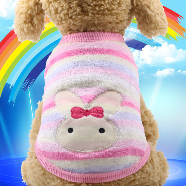 Color: Lace rabbit, Size: S - Flannel warm pet clothes