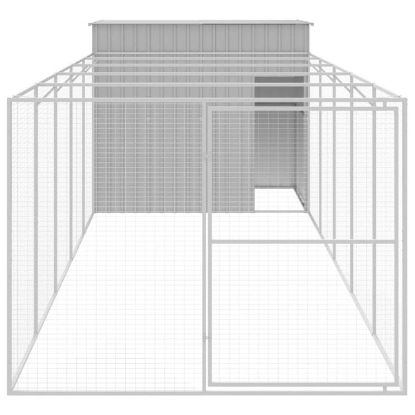 Dog House Light Grey Galvanized Steel Large Durable Dog House
