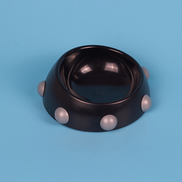 Color: Black Grey, Size: S - Durable anti slip and anti drop pet dog food bowl