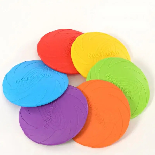 Color: Gold, Size: S - OUZEY Bite Resistant Flying Disc Toys For Dog Multifunction Pet Puppy Traini