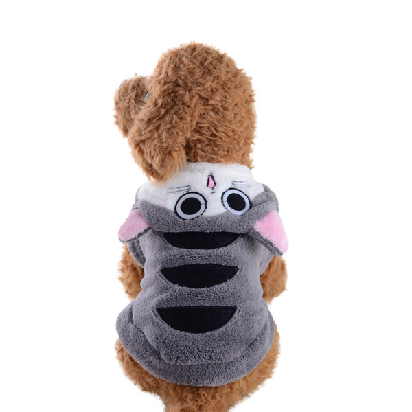 Color: Grey, Size: XS - Coral velvet dog clothes