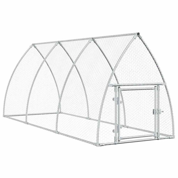 Chicken Cage Silver Galvanized Steel Large Durable Chicken Cage