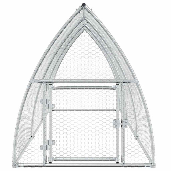 Chicken Cage Silver Galvanized Steel Large Durable Chicken Cage