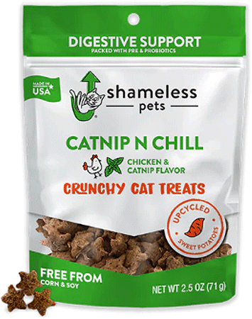 SHAMELESS PETS Crunchy Cat Treats Catnip N Chill 2.5oz