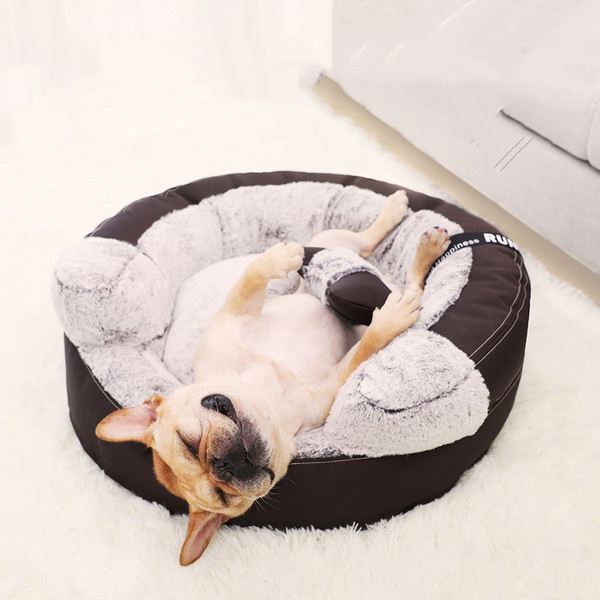 Color: Coffee, Size: S - Deep sleep for small and medium-sized dogs
