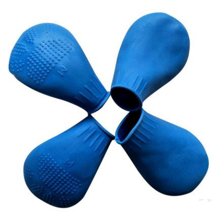 Color: Blue, Size: L, Style: New - Pet rubber waterproof shoe covers dog dog Kitty socks teddy bear