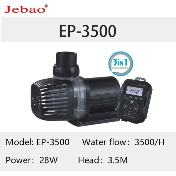 Color: WHITE, Power: 2W - 2023 Jebao Jecod aquarium EP submersible pump LCD display WIFI fish tank 