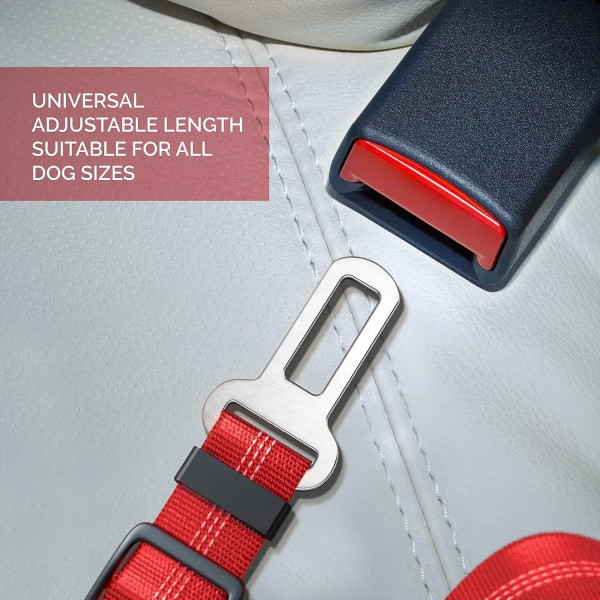 Color: green - Universal Adjustable Cat Dog Seat-Belt Elastic & Reflective Vehicle Nylon Seat Belt 