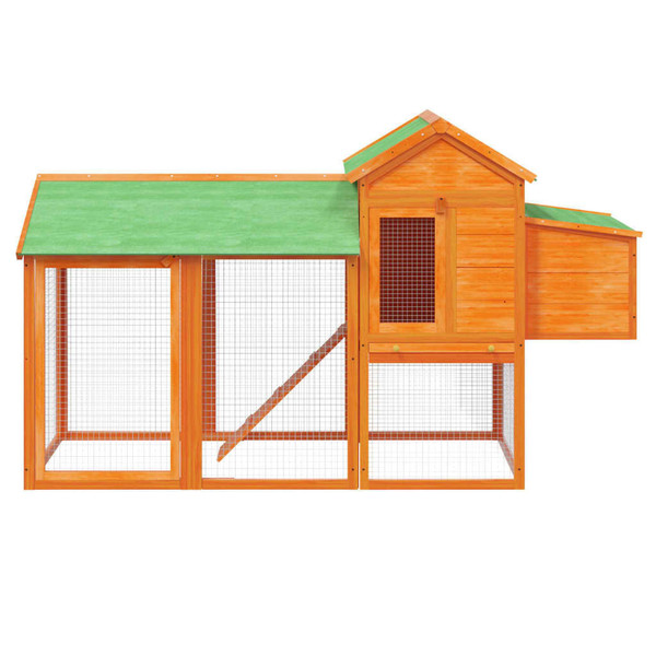 Chicken Coop Brown Solid pine wood, plywood Large Coop