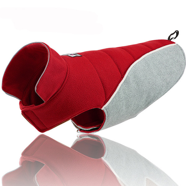 Color: Red, Size: XXL - Pet fleece warm cotton coat