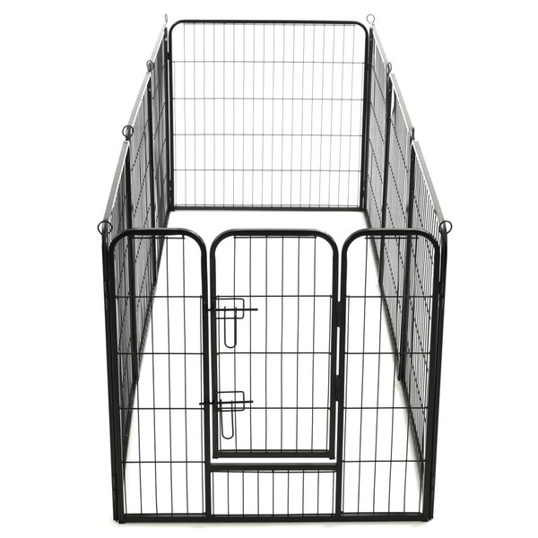 Dog Playpen Black Powder-coated steel 31.5x31.5 in per panel