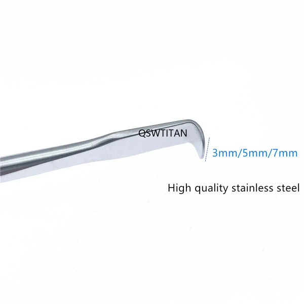 Color: Red - Nerve Root Hook Retractor with wooden handle brain Bone Retractor Stainless Steel nerv