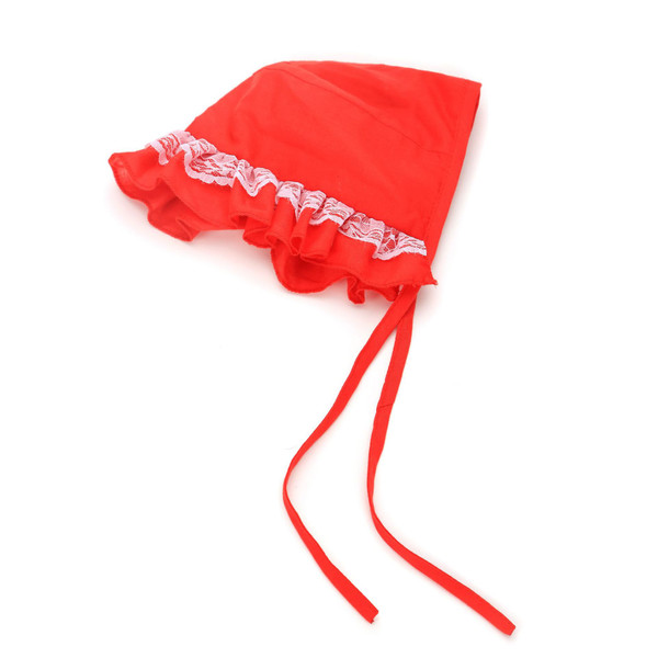 Color: Red, Size: M - Thin Pet Hat Cute Dog Headgear Lace Lace Dog Sun Hat