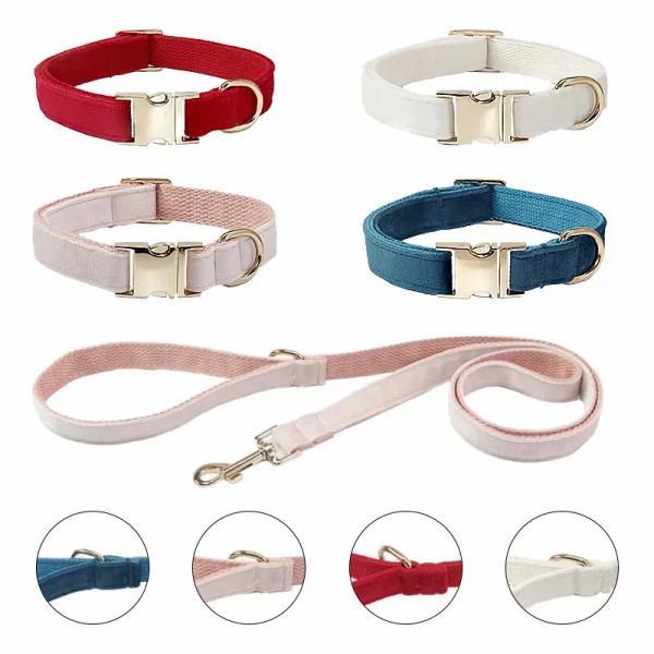 Color: Pink, Size: M - Customized Deerskin Cat and Dog Collar, Adjustable Rope Set, Durable and Per