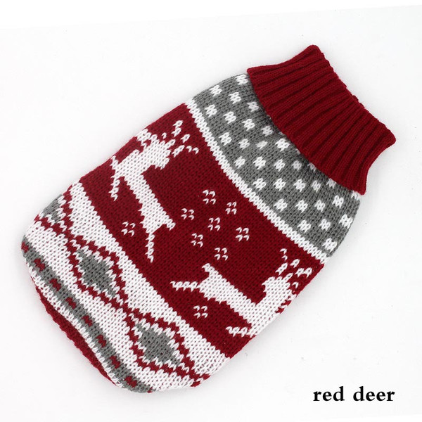 Color: Red deer, Size: 6sizes - Puppy milk dog sweater cat clothes