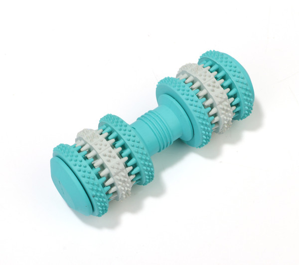Color: Light blue, Size: S - Dog Leaky Dumbbell Molar Rod