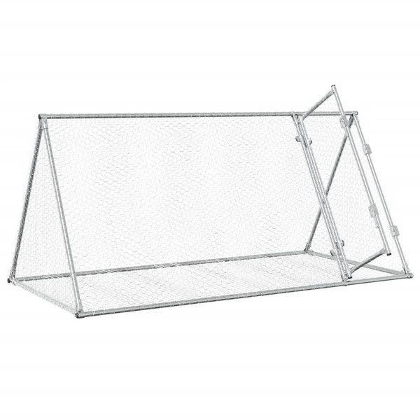 Rabbit Hutch Silver Galvanized Steel Large Durable Rabbit Hutch