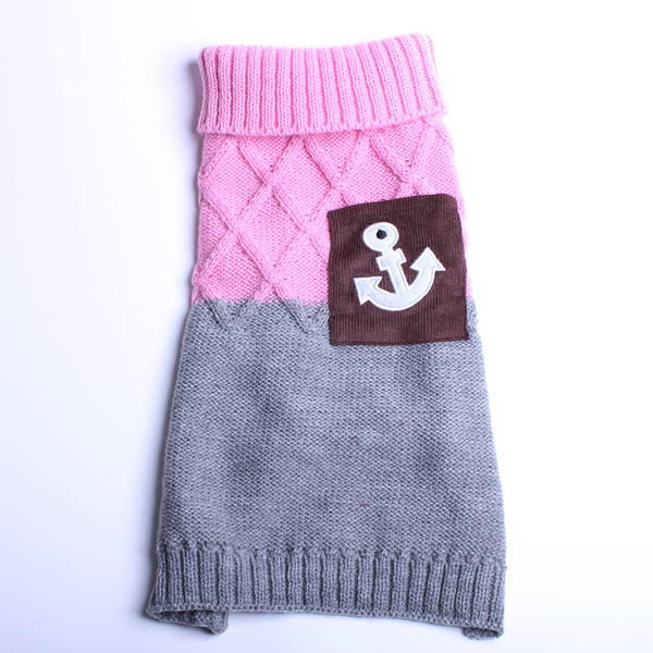 Color: Pink, Size: XS - Dog Clothes Autumn And Winter Cat Clothes Ladies Wool Sweater Skirt