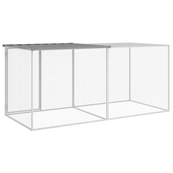 Chicken Cage Light grey Galvanized steel 80 x 39 x 35.4 in