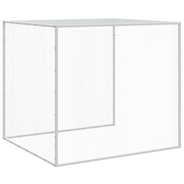 Chicken Cage Light grey Galvanized steel 80 x 39 x 35.4 in