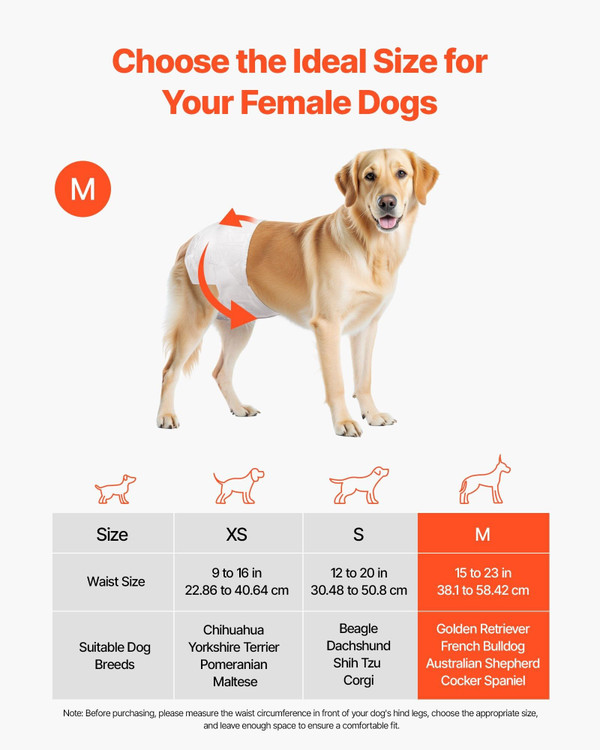 Disposable Dog Diapers, Super Absorbent Female Dog Diapers, 360?° Leak-Proof Female Doggy Pet Diape