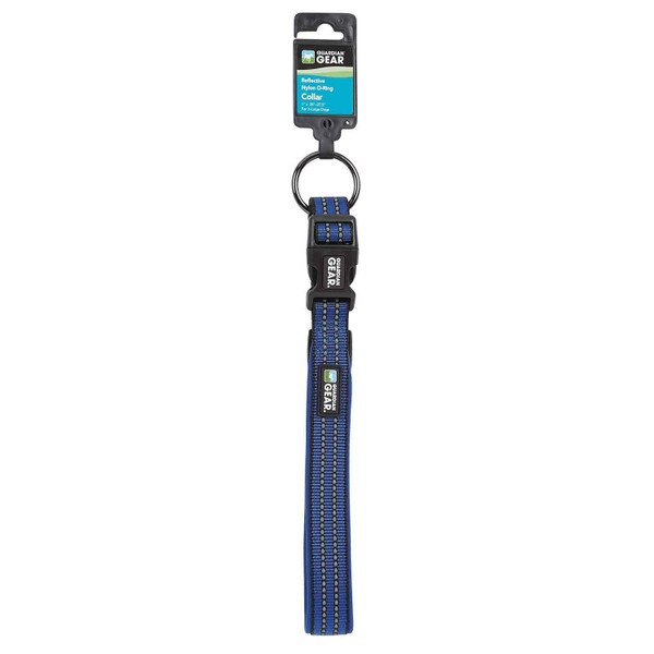Guardian Gear Reflective Nylon O-Ring Collars 17-21.6 in Royal Blue